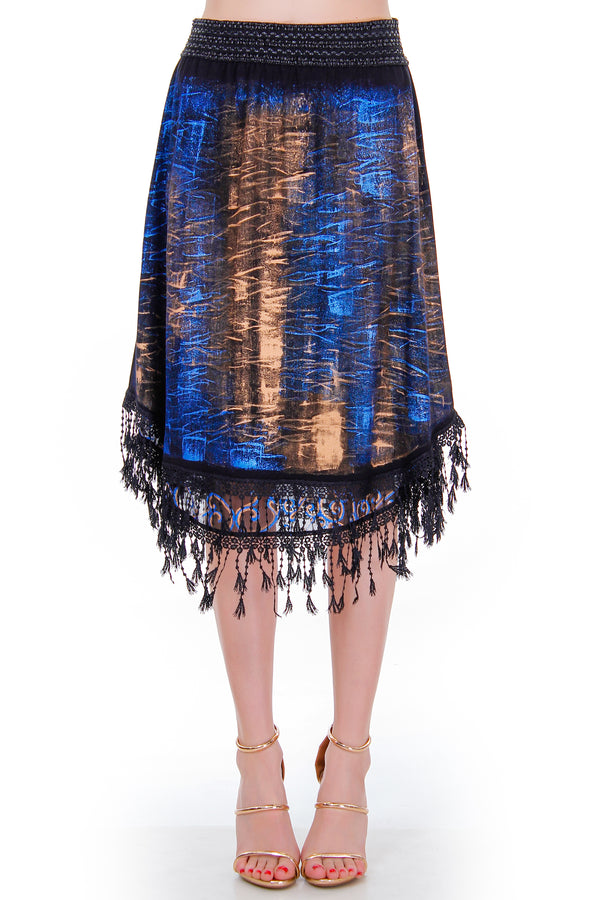 Fusta jerse pictata freeshipping - Liza Panait Online Boutique